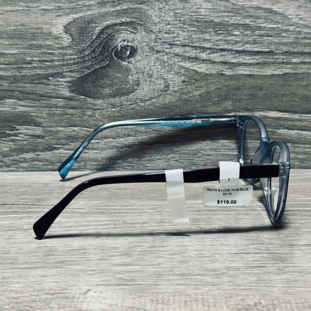 Truth & Love Eyeglass Frames Teens Blue Square Frames Only 50-19-140‎ T&L 10